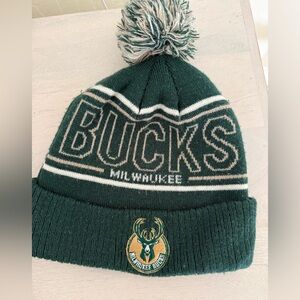Milwaukee Bucks Green Cuffed Adidas Pompom Knit Hat Youth